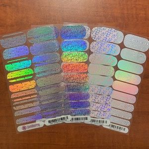 Jamberry Holographic Wraps Set of 4 Full Sheets!